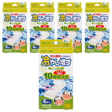 KOKUBO 小久保工業所 無香味退熱貼 Set, 急速冷卻 10小時 4枚入, 弱酸性, 4入, 5盒