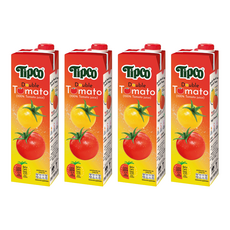 Tipco 100%雙番茄汁 1L x 4瓶裝 – 無添加純番茄汁，健康美味首選, 4瓶
