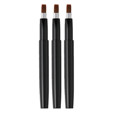 KAI 貝印 cosmeup 伸縮平頭唇筆, PBT材質, 機身尺寸110x10x10mm, 重量7g, 日本製造, HC-3750, 3支