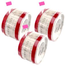 王佳抽取式OPP封口透明膠帶 15mm x 55mm x 12m 紅色 (3個入) 透明膠帶, 3個
