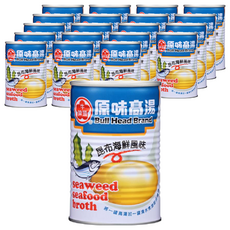 牛頭牌 原味高湯 昆布海鮮風味, 萃取昆布鮮甜滋味, 搭配柴魚精華與洋蔥香氣, 411ml, 20罐