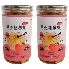 Love Nature Simple Life 依琦匠子 草本蜂梨糖 水蜜桃口味，清涼甘甜，舒緩喉嚨不適, 500g, 2罐