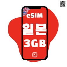 [일본eSIM] 일본 로컬심 소뱅 데이터전용 매일 3GB 데이터 실시간 QR발송