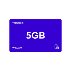 [전국] [SK텔레콤]T 데이터쿠폰 5GB