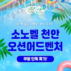 [충남] ★최대 61% 마지막할인★오션어드벤처 천안 종일권/2인권/구명조끼 패키지(24,400원~)