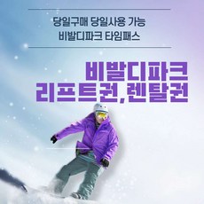 [당일가능] [문자전송] 대명 비발디파크 4시간 5시간 6시간 리프트권 비발디안장비 타임패스