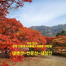 [출발확정] [KTX 전북 단풍명산&별미]내변산&선운산&내장산 기차여행(10/25~11/30 1박2일)