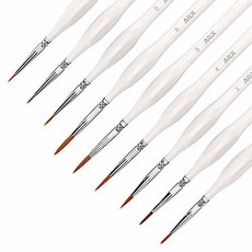 AIEX 9pcs Fine Detail Paint Brush Set Miniature Painting Brush/767750, 상세내용참조, 상세내용참조, 상세내용참조