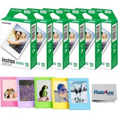 富士フイルム(FUJIFILM) Fujifilm Instax Mini 인스턴트필름 밸류팩 - 60장 사진세트 플라스틱 사진틀 미니필름용 모둠 칼라와 천, 富士フイルム(FUJIFILM) Fujifilm Inst, 1개