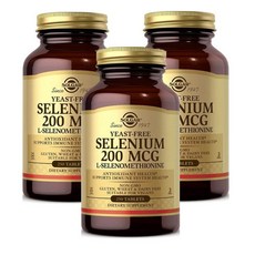 솔가 이스트-프리 셀레늄 200mcg 타블렛 글루텐 프리 비건 무설탕 250정 3팩, 3개