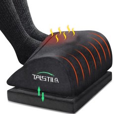 TALSTILA 직장에서 책상 밑 아래 발판 인체 공학적 2단계 높이 조절 가능한 발이 있는 따뜻한 포켓 사, Black, 1개