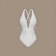 모노소울 몸매완벽보정 섹시 라엔느 모노키니 수영복 큰컵 비키니, 화이트 (새하얀흰색), XL (55-66반사이즈 추천)