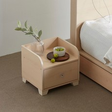 라자가구 LED 유로탑 침대 협탁, 그레이