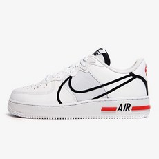 나이키 포스1 블랙라인 에어포스 1 리액트 화이트 Nike Air Force React White Black Red 턴잇업