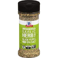McCormick 맥코믹 매코믹 갈릭 허브 블랙페퍼 씨솔트 올 퍼포스 시즈닝 4.37oz Garlic Herb and Black Pepper and Sea Salt, 123g (1팩)