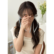 키메라제이 발레리본 롱드롭 옆머리 헤어 집게핀 3피스 세트 13color