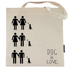 Dog is Love Tote Bag by Pet Studio Art