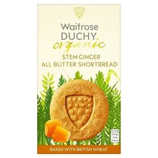 Duchy Waitrose Organic All Butter Stem Ginger Shortbread 150g 더치 웨이트로즈 유기농 올 버터 스템 진저 쇼트브레드 150g, 1개