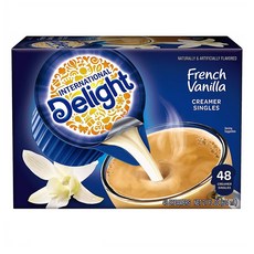 인터내셔널 딜라이트 International 프렌치 바닐라 커피 크리머 624mL 4팩, 1개입, 4개