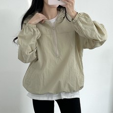 루즈핏 후드 바스락 바람막이 아노락 맨...