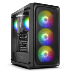 다크플래쉬 darkFlash DK290 Air MESH RGB 강화유리 컴퓨터 PC 케이스 (블랙)