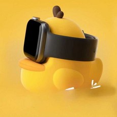 오리 충전기 애플워치 실리콘 거치대 인테리어, 분홍색