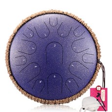 점품 15음 13음색 초보자 정품 스톤 텅 드럼 Handpan, [카본스틸15음] 크리스털 바이올렛