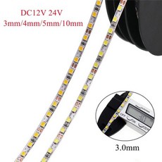 울트라 얇은 좁은 3mm 4mm 5mm 8mm LED 스트립 CCT RGB 12V 24V 120/240Leds/m 유연한 LED 테이프 자연 흰
