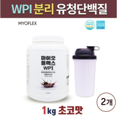 엠비피가루 분리 유청 단백질 분말 HACCP인증 유단백추출물 초유단백질 완전프로틴 보충제, 2병, 1kg
