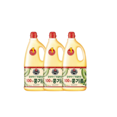 백설 콩기름, 3개, 1.8L