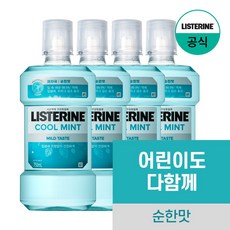 리스테린 쿨민트 마일드 구강청결제, 4개, 750ml