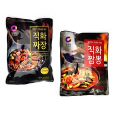 청정원 직화짜장 50인분 직화짬뽕 100인분 대용량 짜장 짬뽕 정통 직화방식, 청정원 직화짜장1kg