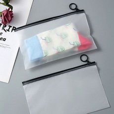 심플 고리 슬라이드 지퍼백 1P 반투명 불투명 지퍼백 수영복파우치 슬라이딩지퍼백 반 투명 필통 목욕탕가방 사우나가방 목욕가방 워터파크 가방 파우치, 1개, 1개입