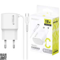 C타입 18W 고속 일체형충전기 QC 3.0 급속 삼성 갤럭시, 화이트, 1개