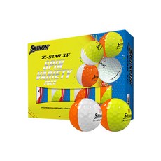 스릭슨 Z스타 XV 스핀 버라이어티팩 골프볼, 화이트,화이트+옐로우, 화이트+오렌지, 옐로우+오렌지, 12개입, 1개
