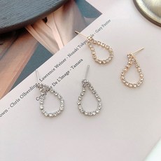순금원터치물방울드롭귀걸이