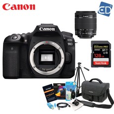 [캐논정품] EOS 90D + EF-S 18-55mm + 128G + 가방 풀패키지 /ED, 01.캐논 EOS-90D