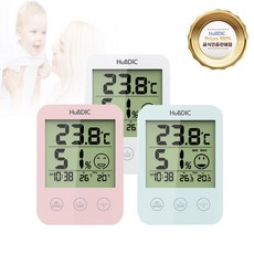 비타하우스 휴비딕 디지털 온습도계 HT-3, 1개, 핑크