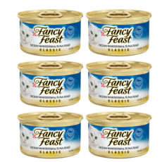 퓨리나 애견간식 팬시피스트 캔, 참치와 흰살생선, 85g, 6개