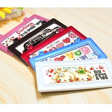 더스티치 십자수패키지 주차번호판 DIY세트, Type1 하트번호판주차-빨강, 1set