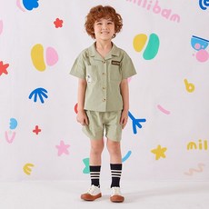 밀리밤우븐셔츠