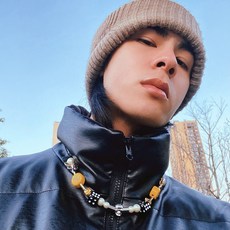 에이셉라키 착용 오리지널 버전 살루트 이베몹 스마일 목걸이 힙합 AWGE 이배몹