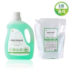 에버미라클 EM 세탁세제 3L+세탁세제 리필 2L /생활얼룩제거/식물유래세정성분