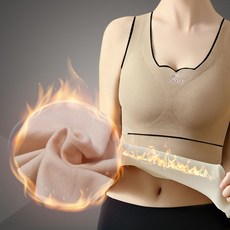 노와이어 기모 브라탑 발열나시 슬리브리스 브라런닝