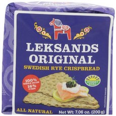 Leksands Original Swedish Rye Crispbread - Wedge 7.06-Ounce Packages (Pack of 12) null, 1개