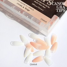 [무료배송 당일출고] 다이아미 카누 그라데이션팁 크림&베이지 240팁