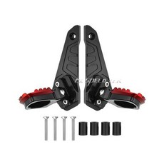 오토바이 페달 액세서리 MK 풋 Xadv 750 발판 접이식 XADV750 승객 CNC 혼다, Black-Red, 1개