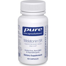 퓨어 Pure Encapsulations 슬리브 보충제 수면 글루텐 프리 마그네슘 60캡슐, 60카운트(1팩), 1개, 60정