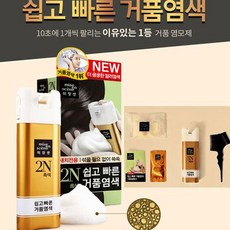 헤어스타일 미쟝센 쉽고빠른 거품염색 40g 새치 커버 염색약(W5837A9), 오버레이 1, 오버레이 미쟝센 쉽고빠른 거품염색 40g 5N갈색