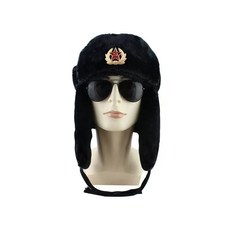 귀도리 군밤 장수 모자 소련 군사 배지 러시아 Ushanka 폭격기 파일럿 가짜 토끼 - 소련모자